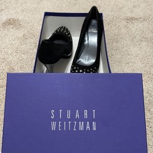Stuart Weitzman black studded heels